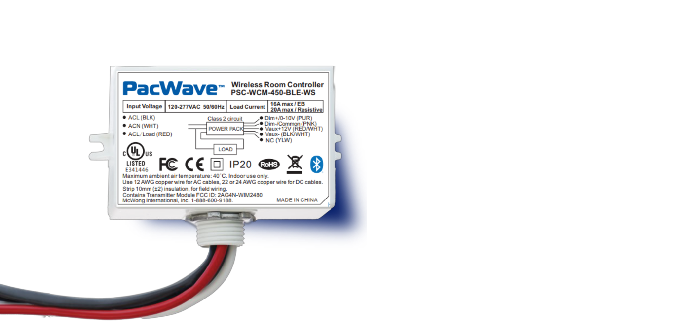 Single channel AC powered 0-10V room controller with inbuilt relay 